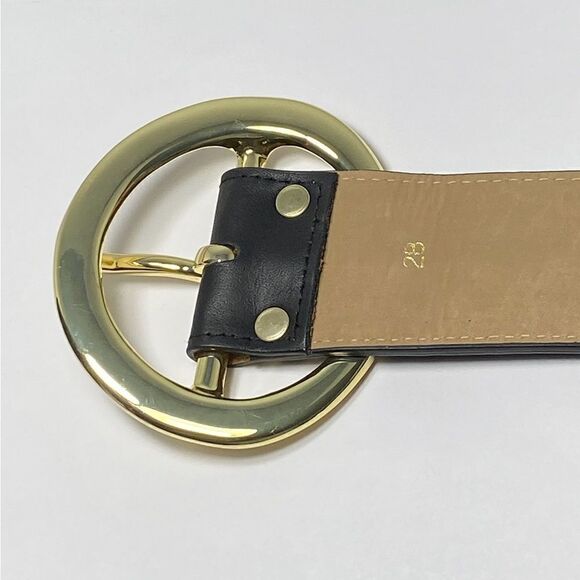 Sergio Hudson Black Signature Buckle Leather Belt Size 28 main image 8
